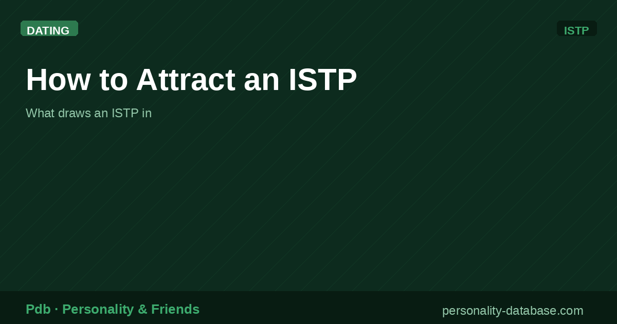 How to Attract an ISTP