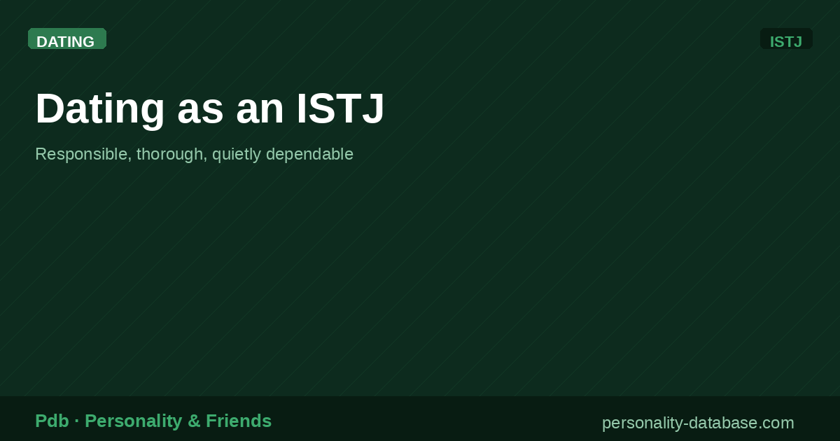 Dating as an ISTJ